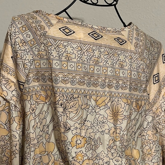 MISSLOOK BOHO GYPSY Sz XXL MULTI Color YELLOW FLORAL MAXI DRESS - Picture 6 of 10